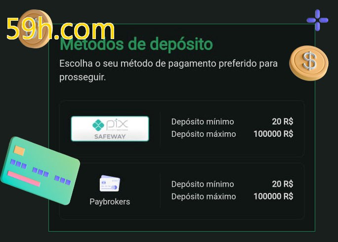 O cassino 59h.combet oferece uma grande variedade de métodos de pagamento